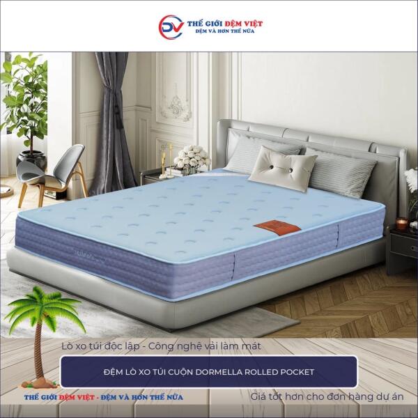 Đệm lò xo túi cuộn Kim Cương Dormella Rolled Pocket 4